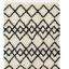 Origins Morocco Traditional Modern Tribal Berber Shaggy Tasseled Rug in Charcoal and Ivory Swatch