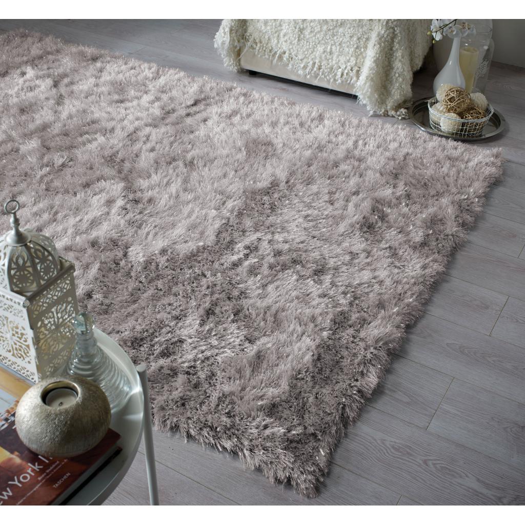 Dazzle Shiny Silky Sparkle Shaggy Rug
