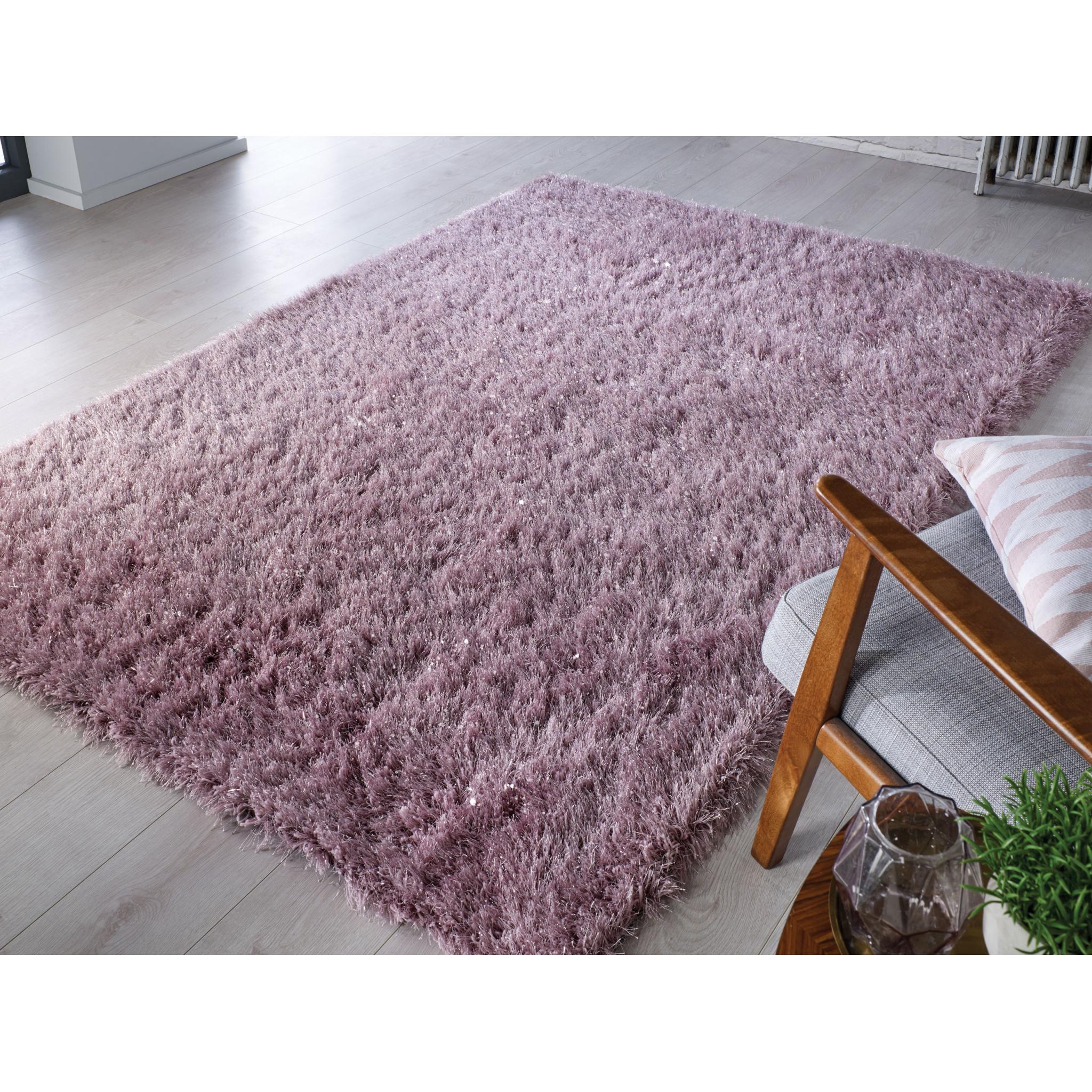 Dazzle Shiny Silky Sparkle Shaggy Rug