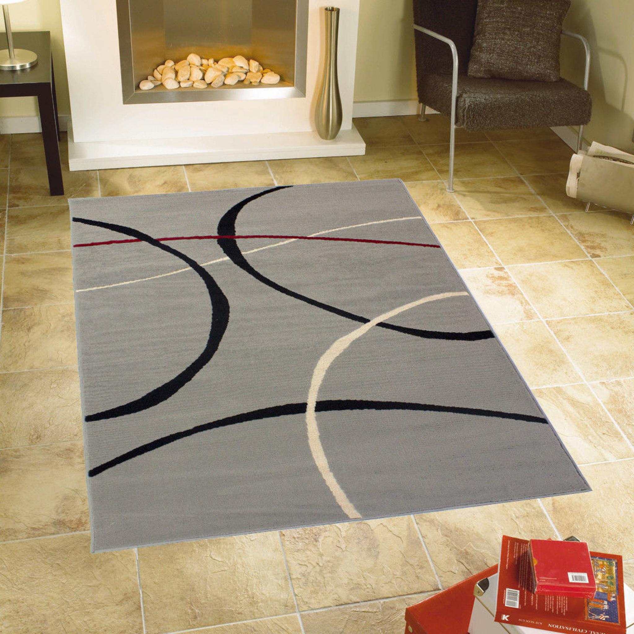 Element Retro 9255 Grey Rug In 120 160 Cm 4 x5 3 