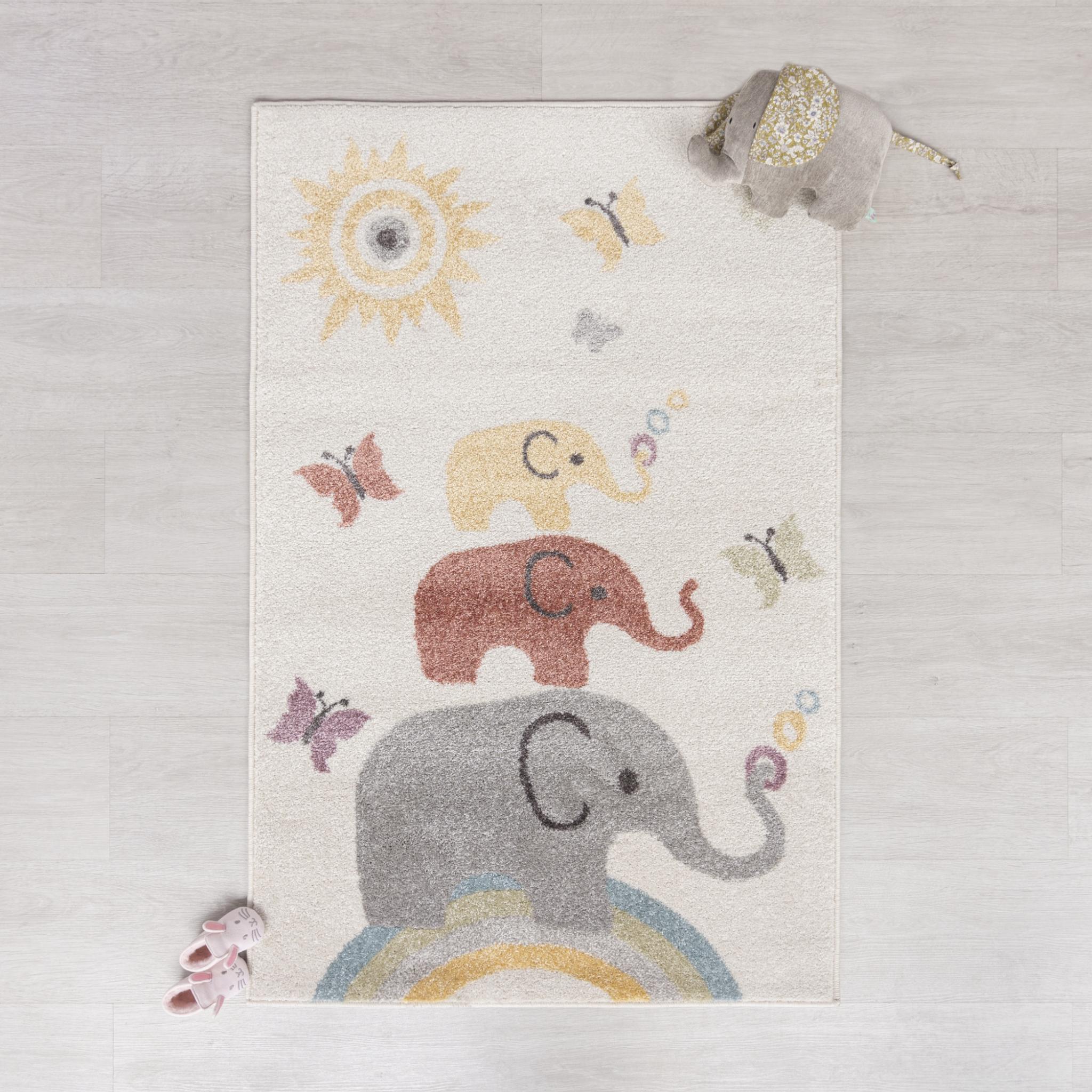 elephant baby rug