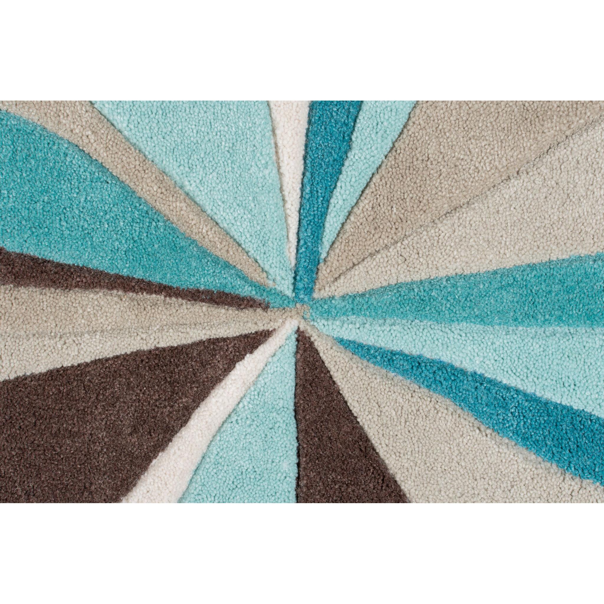 Tampa Daytona Heavy Weight Hand Carved Rug in Grey, Red, Ochre and Teal