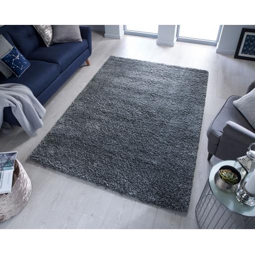 Brilliance Sparks Soft Plain Shaggy Rugs in Anthracite, Beige, Black, Blue, Grey, Pink, Brown Red