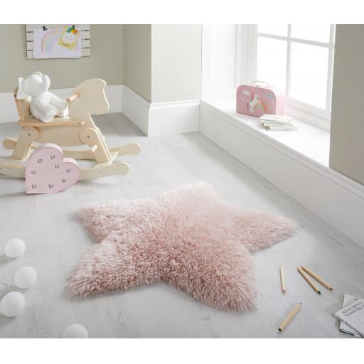 Nursery Kids Rug In Grey And Blush Pink, White Fur Rug Nursery Uk