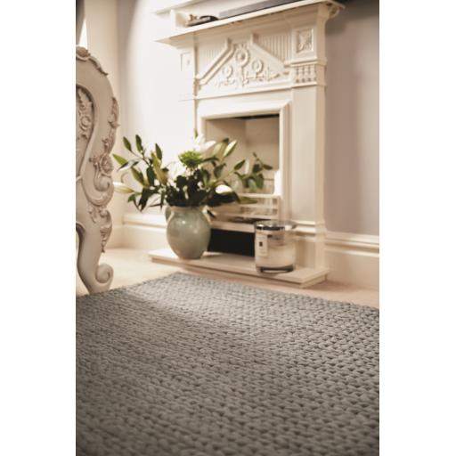 Fusion Luxury Soft Hand Woven Wool Rug in Dove Grey