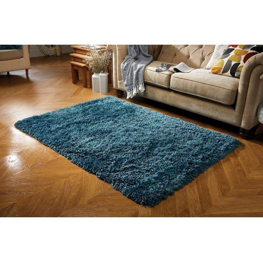 Albany Thick Soft Quality Shaggy Teal Blue Rug