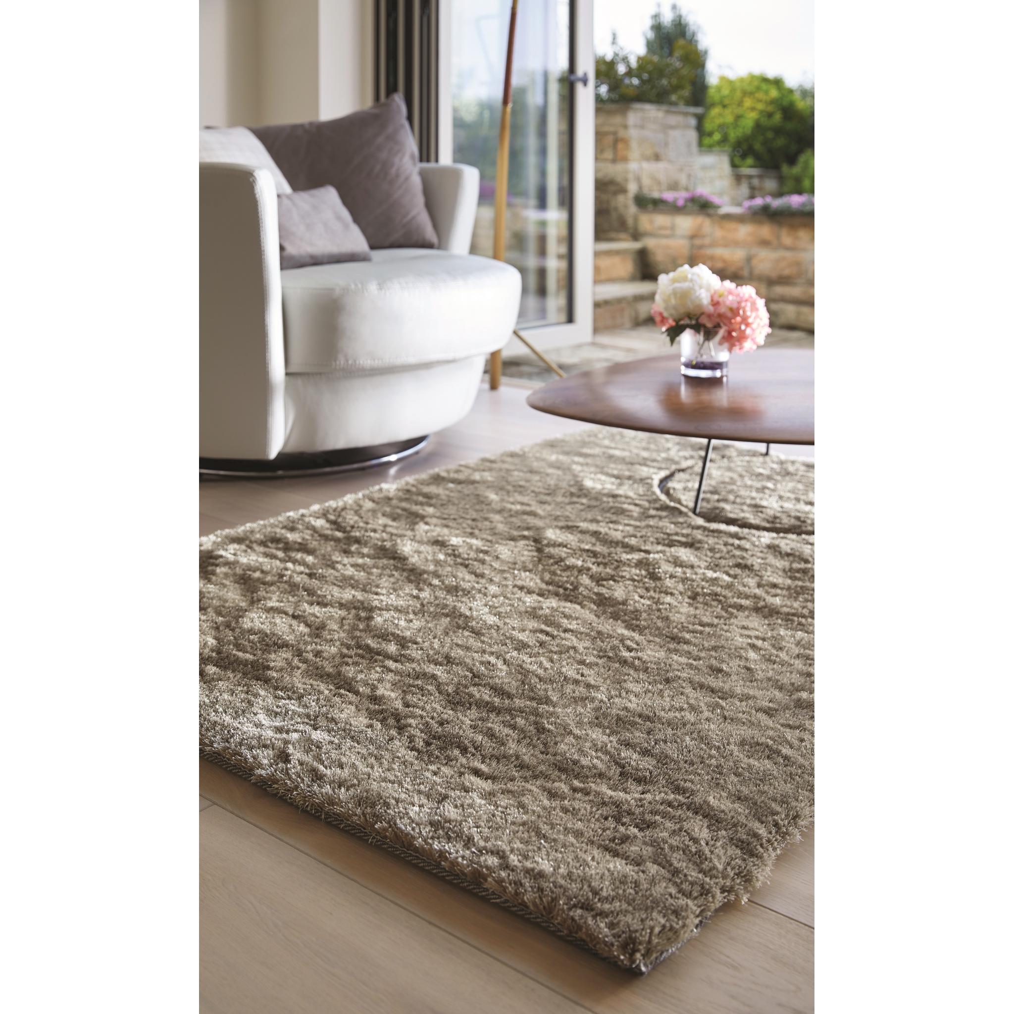 Athena Charcoal Grey Luxurious Deep Pile Shaggy Rug Available In Various Sizes 