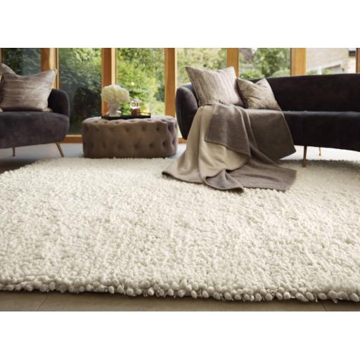Maine Shaggy High Quality Wool Rugs in Oyster, Midnight, Dove Grey, Blue Mist, Ivory and Fossil