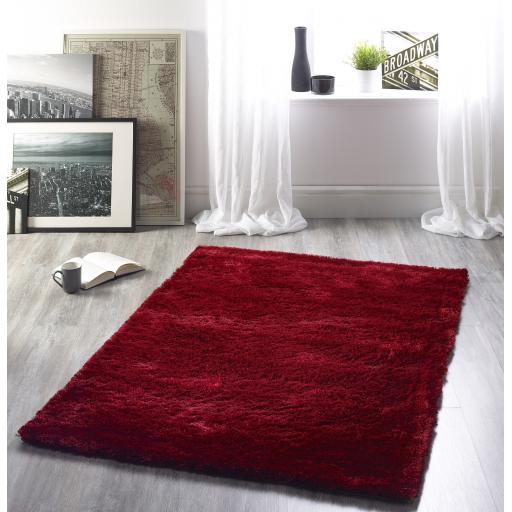 Shimmer Shiny Luxurious Long Pile Soft Shaggy Rug in Blue, Red, Beige, Mink, Green, Ochre Grey Colours