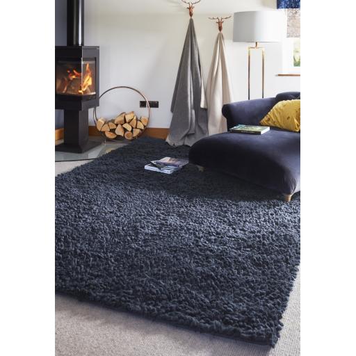 Origins Maine Shaggy High Quality Wool Rugs in Oyster, Midnight, Dove Grey, Blue Mist, Ivory and Fossil