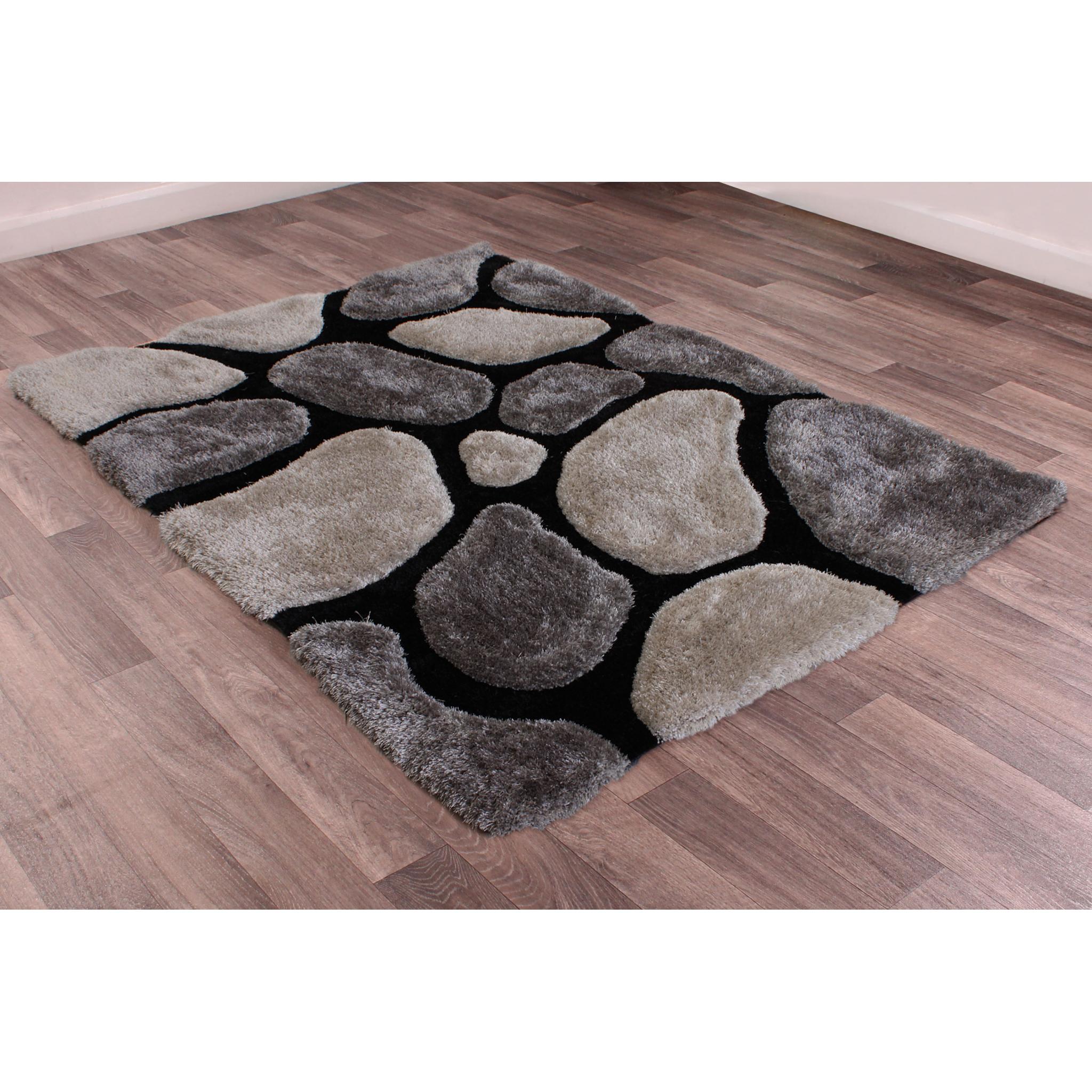 Ultimate 3D Carved Blazon Ochre Grey Coloured Modern Style Rug in various sizes 