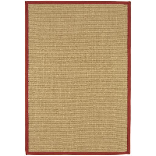 Sisal Modern Plain Bordered Flatweave Linen Natural Rug Hallway