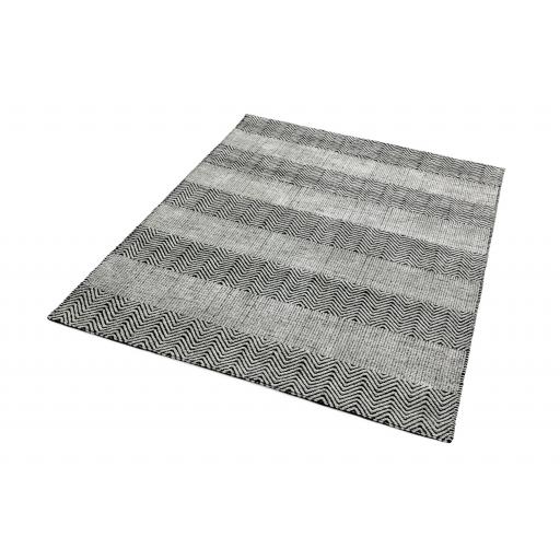 Ives Handmade Modern Herringbone Sisal Flatweave Soft Chenille Cotton Jute Geometric Stipes Rug