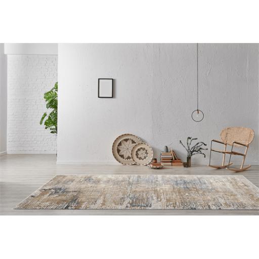 Pollo 104 Modern Abstract Silver Grey Rug by Consept Looms