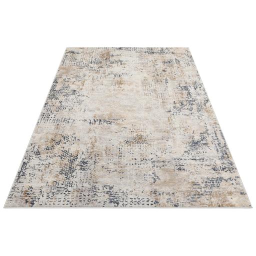 Pollo 106 Modern Abstract Silver Grey Rug Runner by Consept Looms