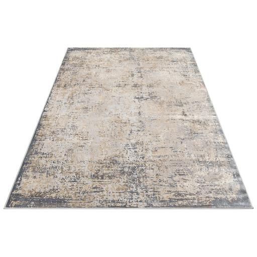 Pollo 101 Modern Abstract Silver Grey Rug Runner by Consept Looms