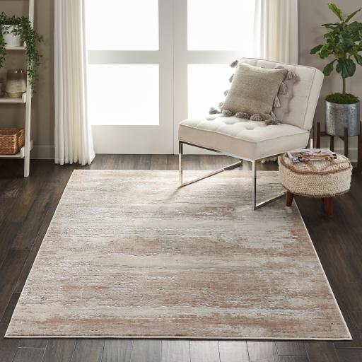 Rustic Textures RUS03 Modern Abstract Rug in Beige