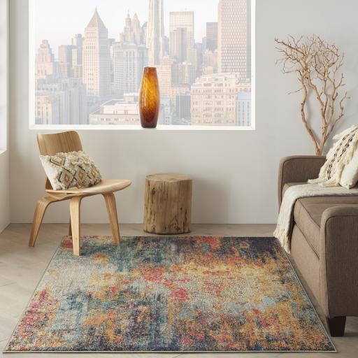 Celestial CES15 Modern Abstract Pictorial Multicolour Rug by Nourison