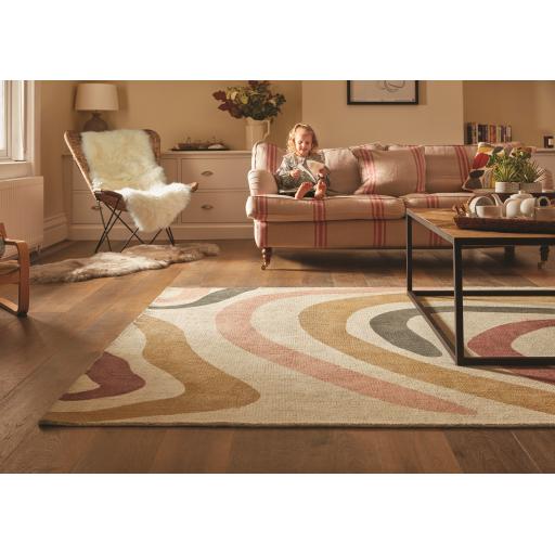 Origins Expression 2 Modern Retro Abstract Rug In Multi