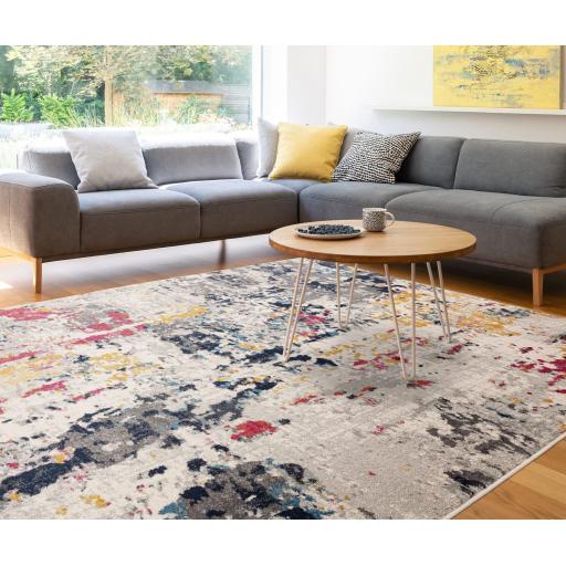 Palette NV38 Multi Colours Abstract Marble Rug for Modern Bedroom Living Room Rug
