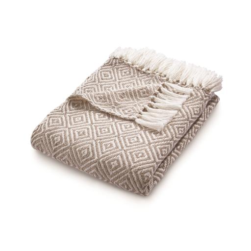 Hug Rug Woven Diamond Throw Picnic Blanket Bed Sofa Chair Cover in 130 x180 cm