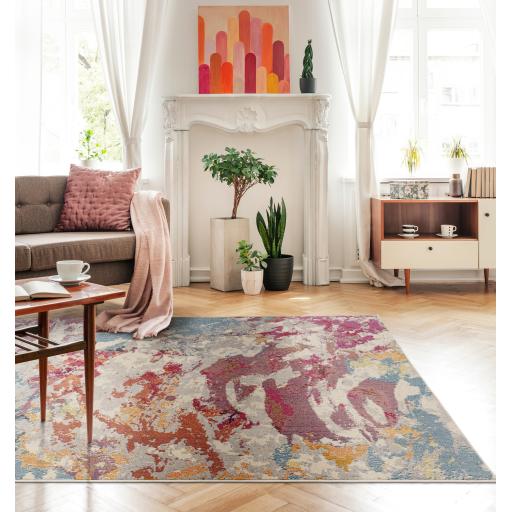 Colores Splash CO06 Modern Abstract Rug in Multi Colours