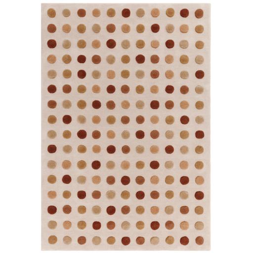 Dotty 3D Spotty Modern Soft Wool Hand Tufted Rug in Earthy Natural