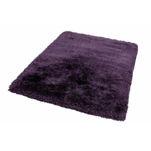 Plush Plain Shaggy High Pile Thick Silky Fluffy Soft Hand Woven Purple Rug