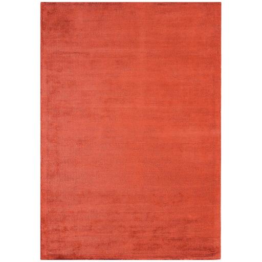 Reko Modern Contemporary Plain Hand Woven Viscose Silky Red Rug