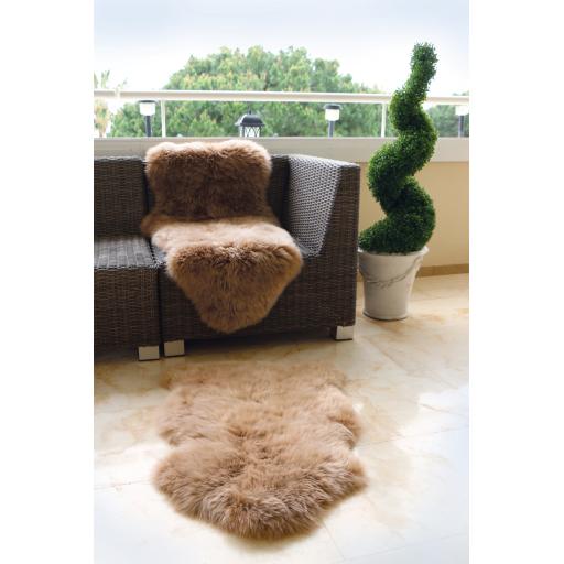 Genuine Sheepskin Animal Fur Soft Wool Shaggy Mink Rug