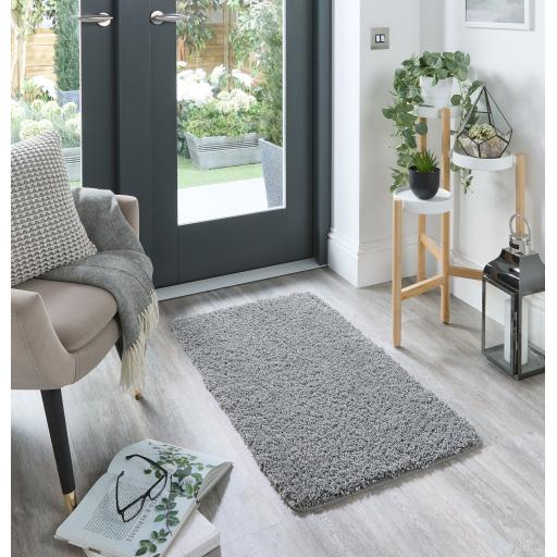 My Washable Shaggy Non-Slip Rug in Ghost Grey