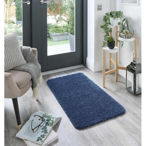 My Washable Shaggy Non-Slip Rug in Midnight Blue