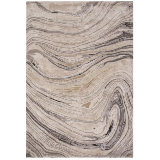 Katherine Carnaby Tuscany Silk Champagne Marble Rug Premium Hand Woven Luxury Abstract Shiny Rug