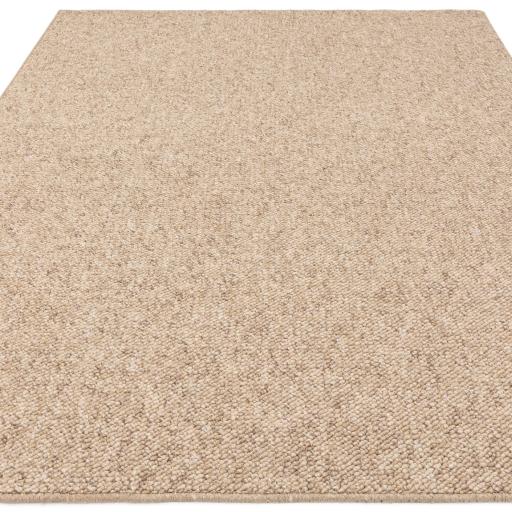 Boden Washable Rug Modern Plain Bobble Textured Sand Beige Rug