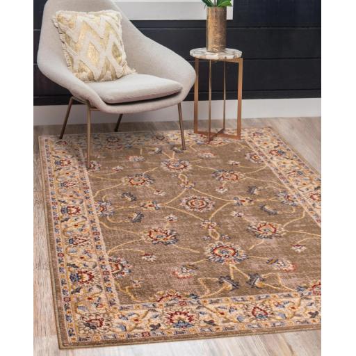 Traditional Orient 5929 Green Bordered Classic Rug