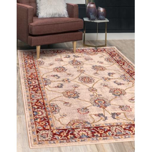 Traditional Orient 5929 Cream Red Bordered Classic Rug