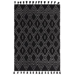 Nepal Black Cream Diamond Rug.jpg