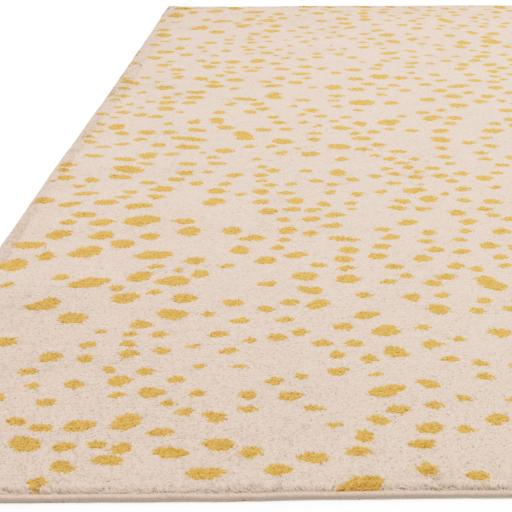 Muse MU12 Yellow Gold Spotty Short Pile Modern Rug