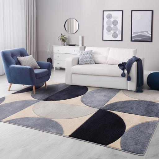 Sketch Curve Geometric Rug Hand Tufted Modern Retro Living Room Rug