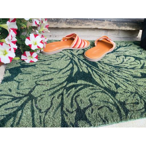 My Mat Printed Coir English Garden 1 Green Doormat in 45x75 cm