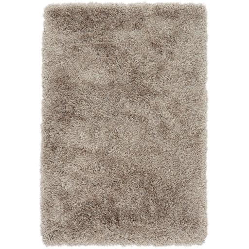 Cascade Shaggy Rug Cosy Soft High Pile Silky Shiny Thick Mink Beige Natural Modern Plain Rug