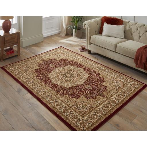 Grand Heritage GH101 Traditional Oriental Medallion 1 Million Point Quality Classic Rug in Red