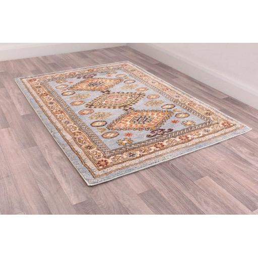 Cashmere 5567 Traditional Blue Hall Rug Hallway Runner in 66x240 cm