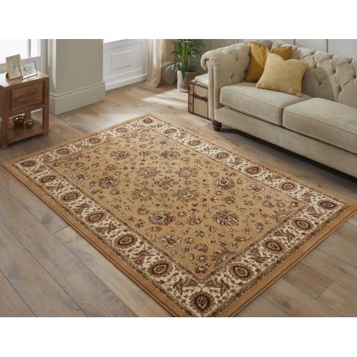 Grand Heritage GH102 Traditional Oriental Floral 1 Million Point Quality Classic Rug in Beige