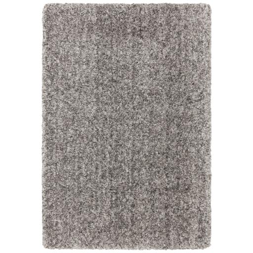 Barnaby Shaggy High Pile Thick Sumptuous Hand Woven Plain Plush Rug  in Graphite Grey Silver