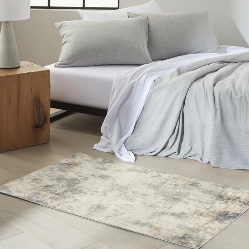 Calvin Klein Enchanting ECH07 Abstract Ivory Grey Rug