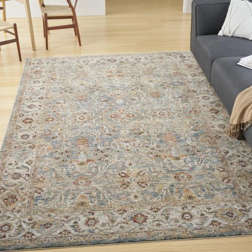 Sahar Traditional Elegance Vintage Floral SHR03 Blue Rug