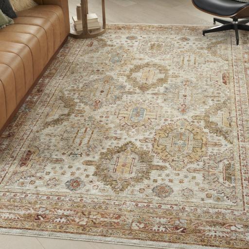 Sahar Traditional Elegance Persian Vintage Floral SHR01 Ivory Multi Rug