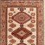 Cashmere 5567 Traditional Bordered Soft Rug Hallway Runner in Cream, Red, Terracotta, Blue Swatch