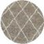 Modern Alvor Geometric Soft Plush Shaggy Circle Round Rug in Beige, Cream, Grey, Taupe Swatch